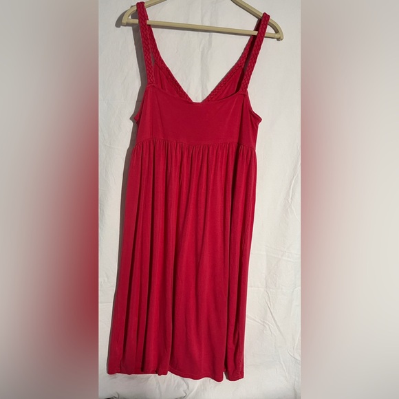 Merona Pink Women's V-Neck Empire Waist Sleeveless Tank Style Sundress Size XL - Picture 2 of 6